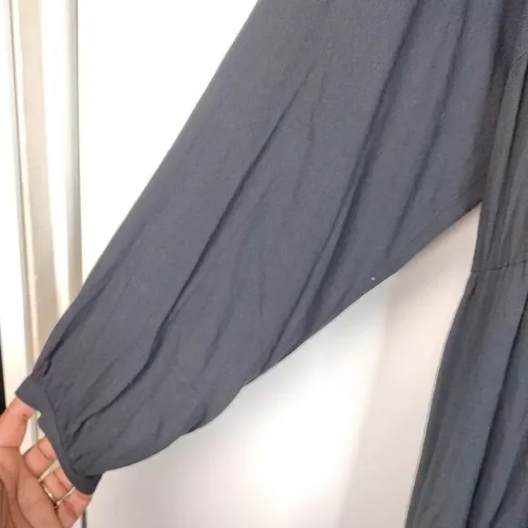 Torrid Mini Rayon Slub Button Down Shirtdress Plus Size 2X Black Pockets - Picture 4 of 9